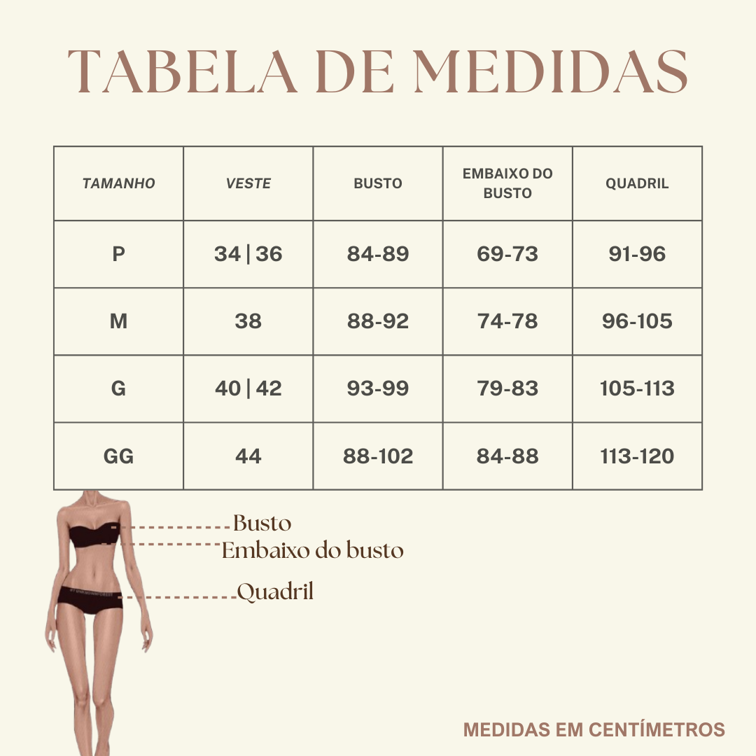 Tabela medidas conjunto